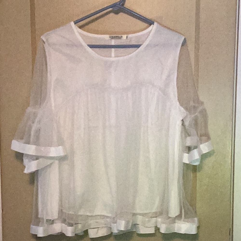 Silky sheer blouse